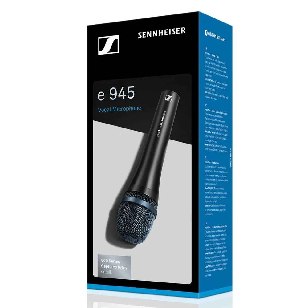 Imagem 2 de 5 do produto Microfone Profissional Com fio Sennheiser E 945 Dinâmico, Super Cardióide - 009422