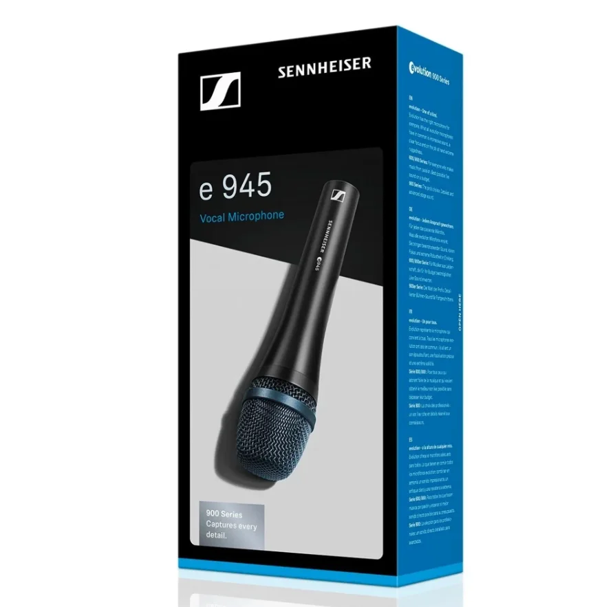 Imagem 5 de 5 do produto Microfone Profissional Com fio Sennheiser E 945 Dinâmico, Super Cardióide - 009422