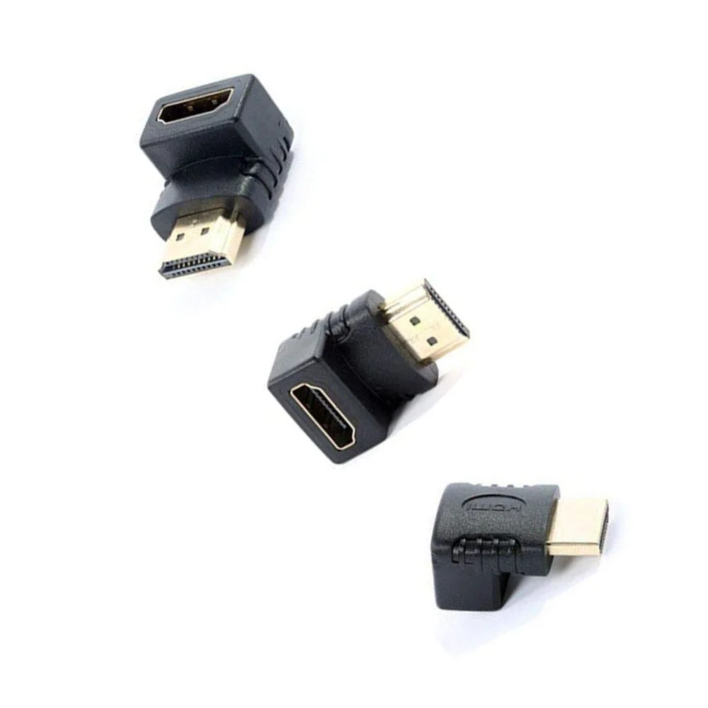 Imagem 3 de 5 do produto Adaptador HDMI Femea Para HDMI Macho, Pix, 90 Graus 003-8603, Preto