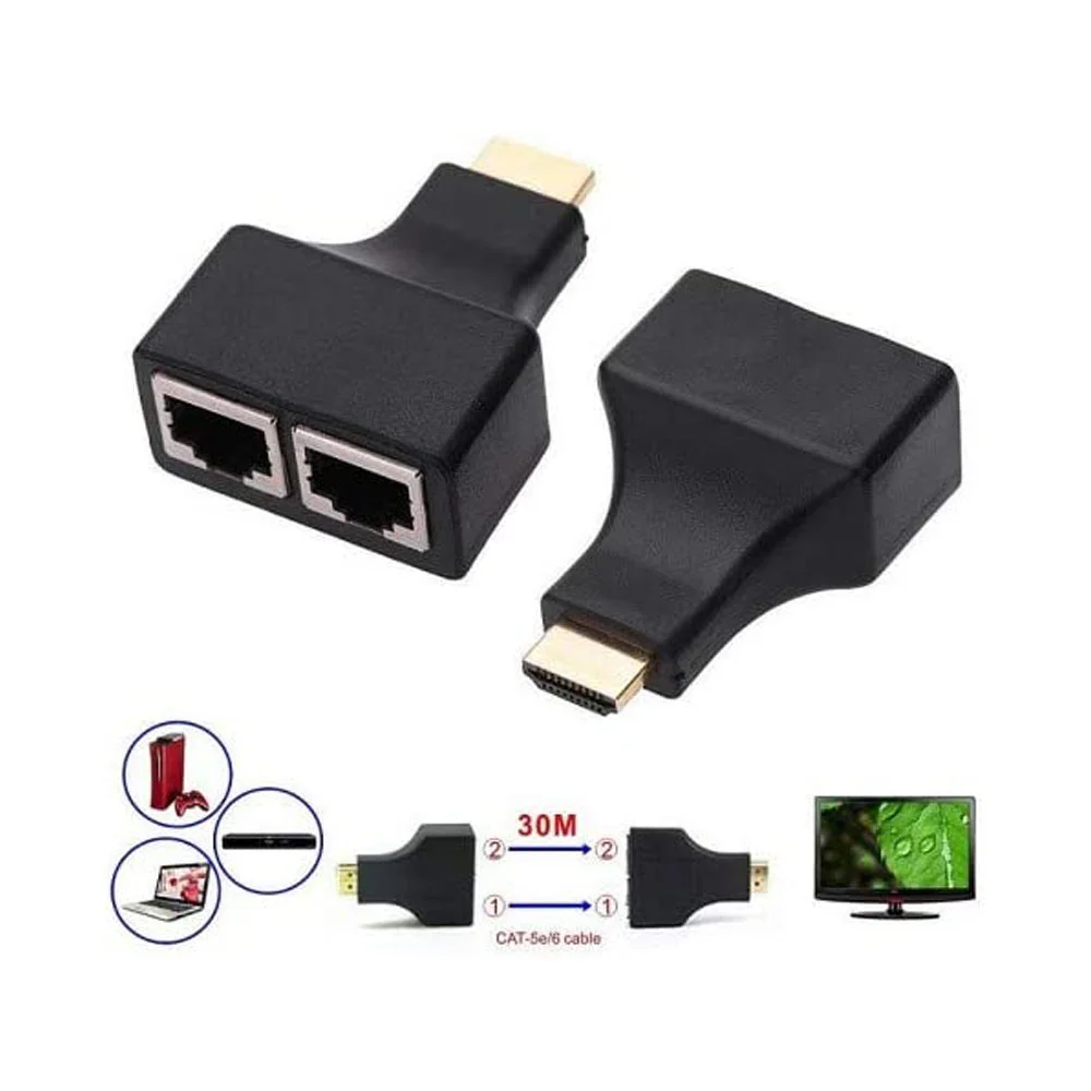 Imagem 3 de 4 do produto Extensor HDMI Xtrad UTP RJ45, até 30m, Via Cabo De Rede