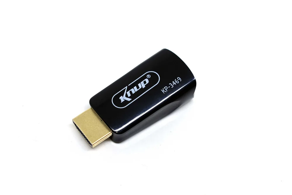 Imagem 2 de 4 do produto Adaptador HDMI Para VGA KNUP Kp-3469 Com Conversor De Audio