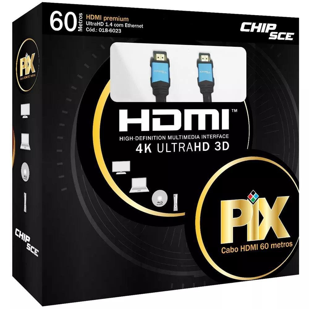 Imagem 2 de 4 do produto Cabo Hdmi Gold 1.4 - 3d Full Hd 19p 60m - Com Filtro