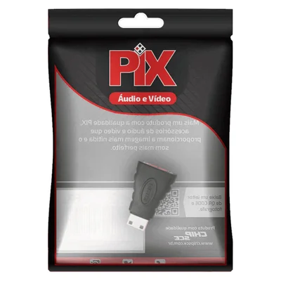 Adaptador Macho Para HDMI Fêmea, Pix Mini HDMI - Mini HDMI
