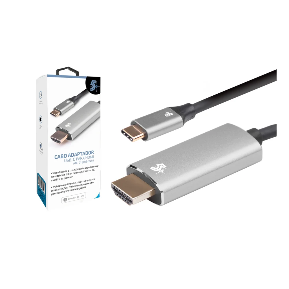 その他 USB C HDMI Cabo Adaptador USBC X HDMI 4K 60hz Pix KaBuM