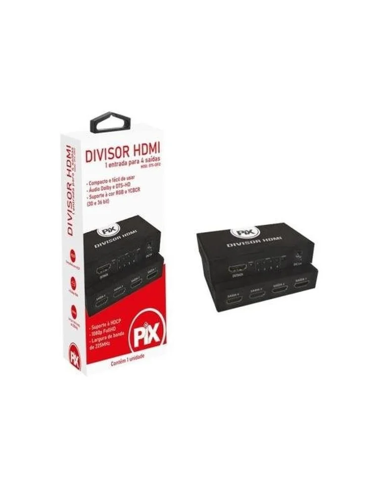 Imagem 2 de 5 do produto Divisor De Video - Hdmi 1 Entrada Para 4 Saidas - 1.4