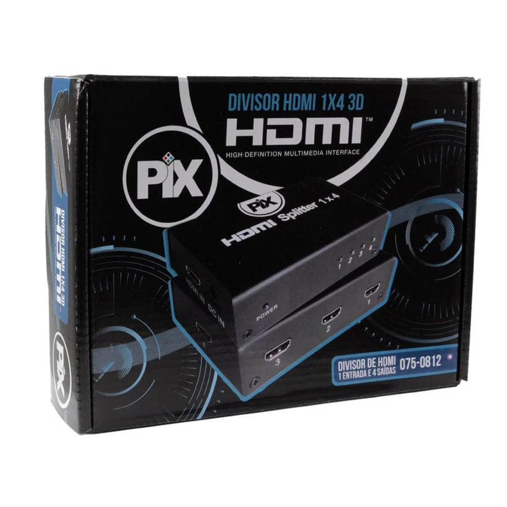 Imagem 3 de 5 do produto Divisor De Video - Hdmi 1 Entrada Para 4 Saidas - 1.4
