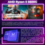 PC Gamer Fácil AMD Ryzen 5 5600g, 16GB RAM DDR4, Radeon Vega 7 Graphics, SSD 480GB, Fonte 500W, Windows - Preto