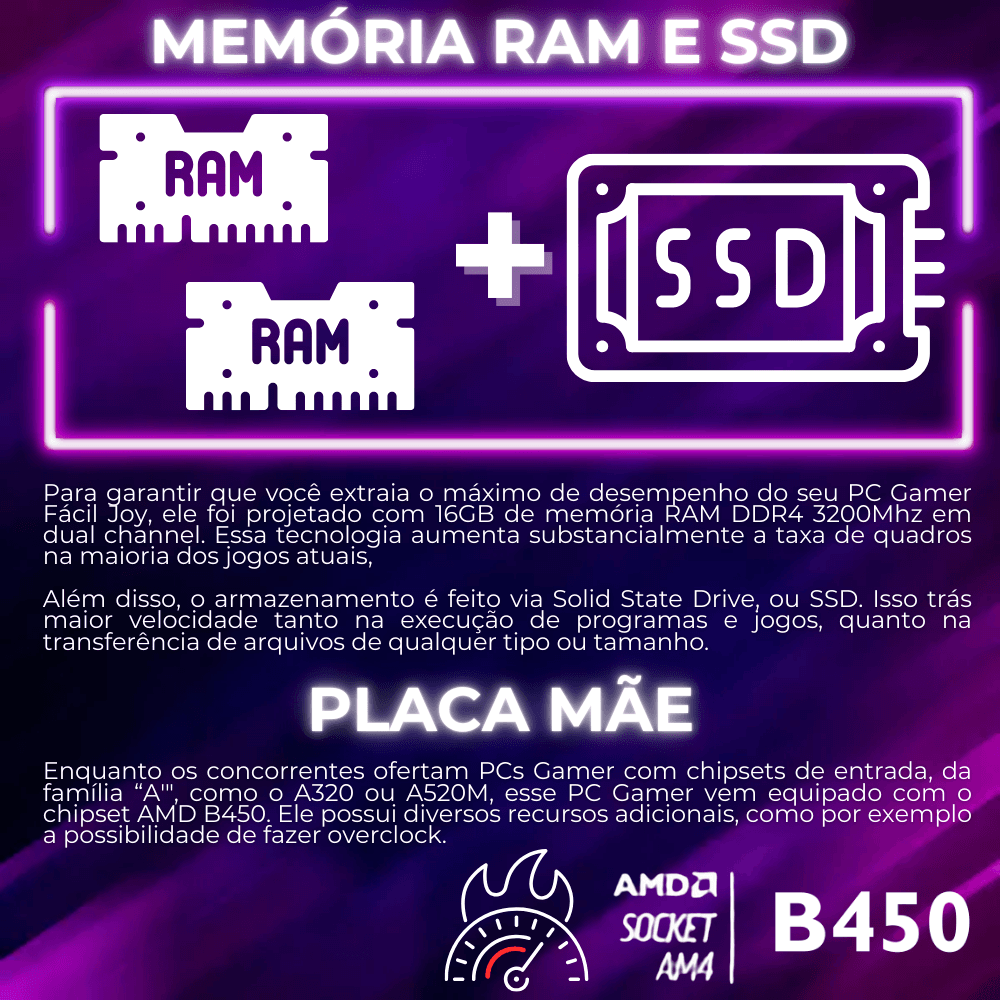 PC Gamer Fácil AMD Ryzen 5 5600g, 16GB RAM DDR4, Radeon Vega 7 Graphics, SSD 480GB, Fonte 500W, Windows - Preto PC Gamer Fácil AMD Ryzen 5 5600g, 16GB RAM DDR4, Radeon Vega 7 Graphics, SSD 480GB, Fonte 500W, Windows - Preto