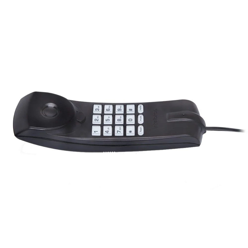 Imagem 3 de 4 do produto Kit 06 Telefones Com Fio Gôndola Tc 20 Preto Intelbras