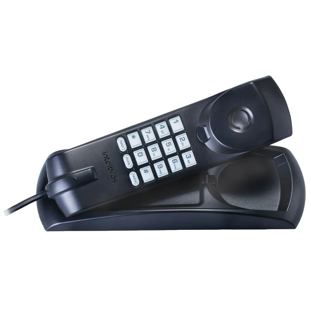 Imagem 4 de 4 do produto Kit 06 Telefones Com Fio Gôndola Tc 20 Preto Intelbras