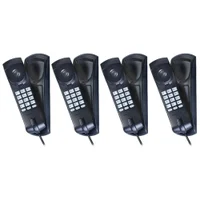 Kit 4 Telefones De Mesa E Parede Tc 20 Preto Intelbras