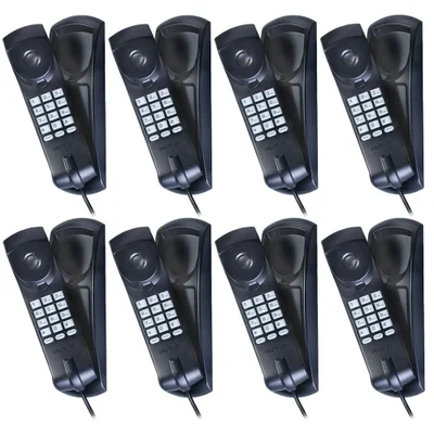 Kit 08 Telefones Com Fio Gôndola Tc 20 Preto Intelbras