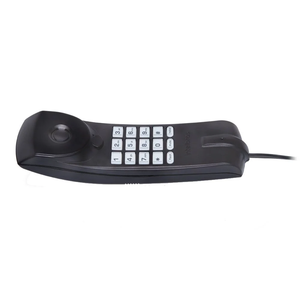 Imagem 2 de 5 do produto Kit 08 Telefones Com Fio Gôndola Tc 20 Preto Intelbras