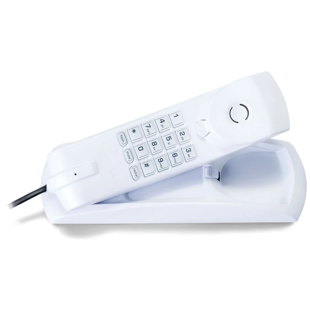 Imagem 3 de 4 do produto Kit 08 Telefones Com Fio Gôndola Tc 20 Branco Intelbras