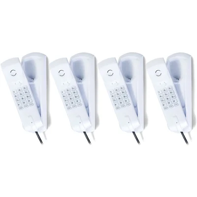 Kit 4 Telefones De Mesa E Parede Tc 20 Branco Intelbras