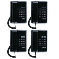 Kit 04 Telefones Com Fio Tc 50 Premium Preto Intelbras