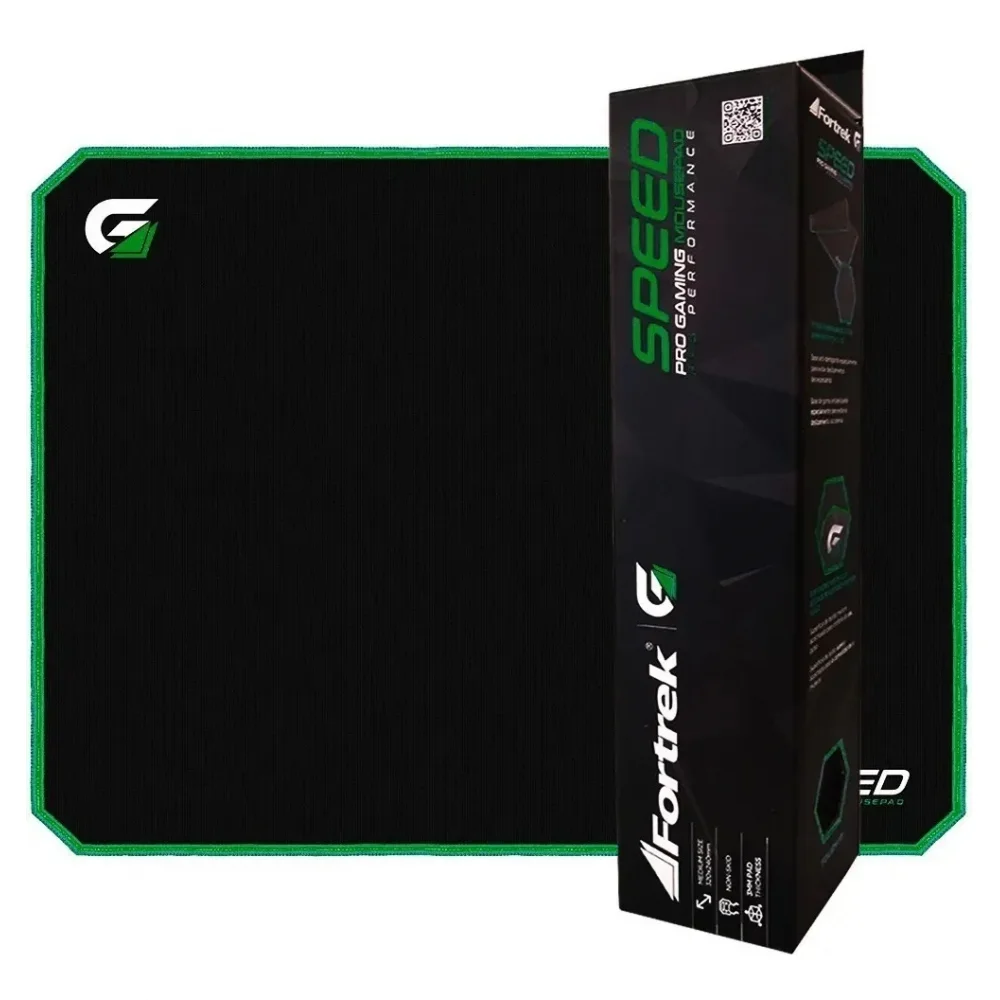Imagem 2 de 5 do produto Mousepad Gamer Fortrek 440x350mm Speed Mpg102 Preto G, Verde