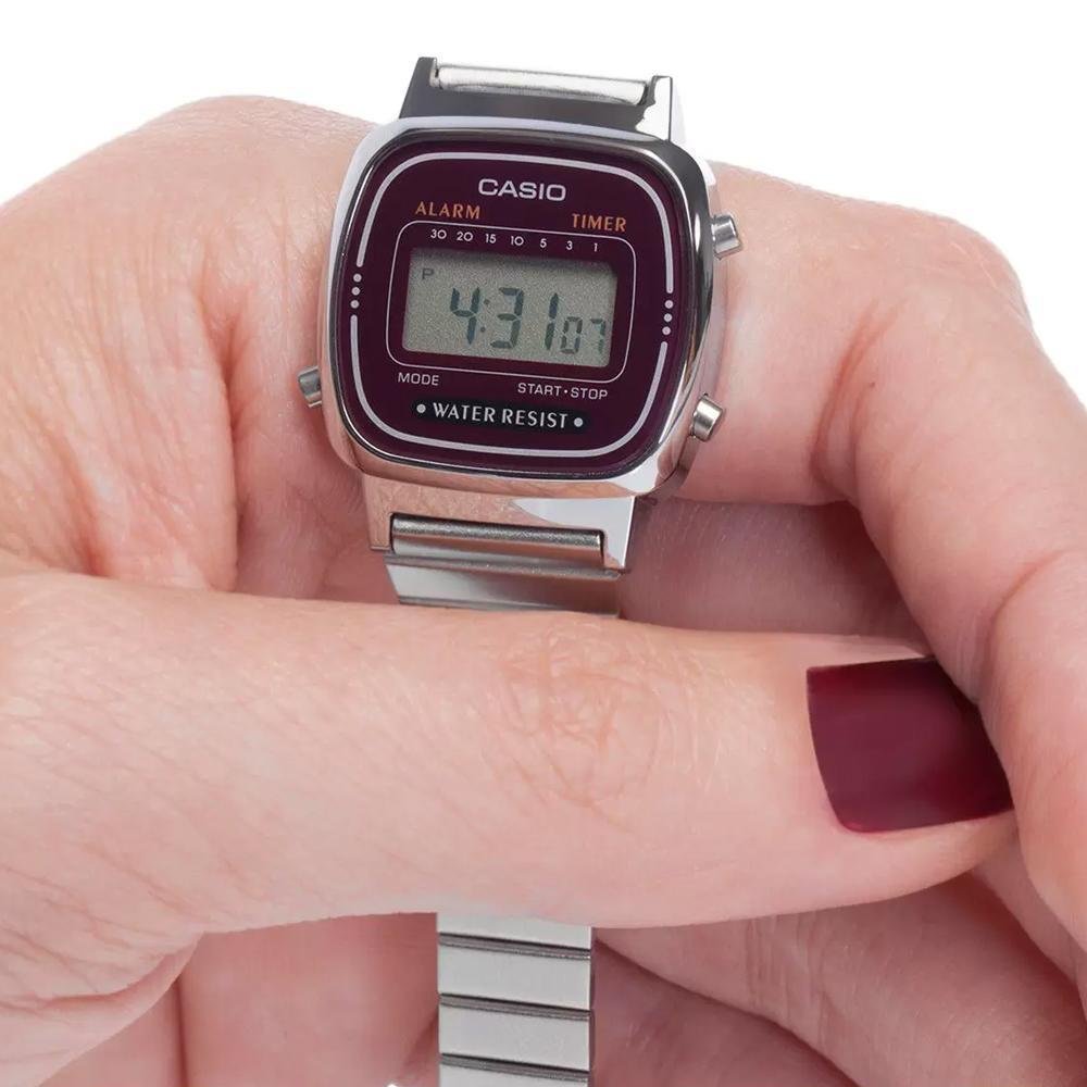 casio feminino prata