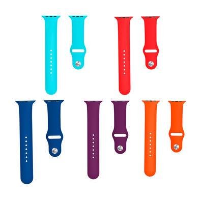 Kit 5 Pulseiras Para Apple Watch 38/40mm Silicone Goldentec