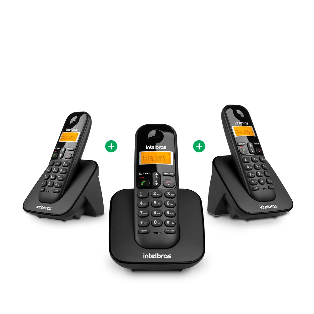 Imagem 5 de 5 do produto Telefone Sem Fio Intelbras Ts 3113, Com 2 Ramais, Preto