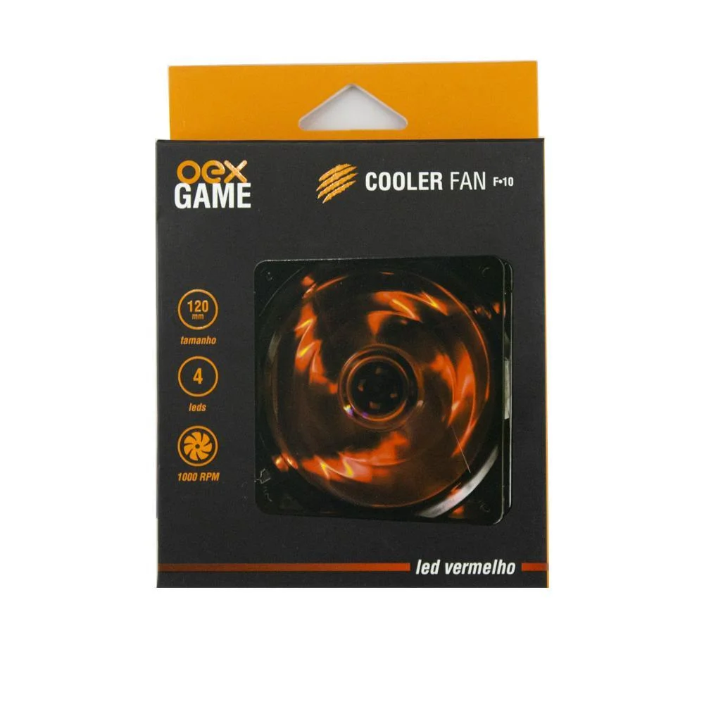 Imagem 2 de 3 do produto Cooler FAN OEX Game, 120mm, LED, Vermelho - F10