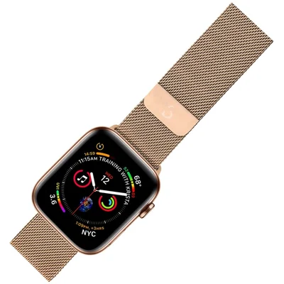 Pulseira Para Apple Watch Milanese 38/40mm Wbm40gd Geonav Aço Inoxidáve - Dourada