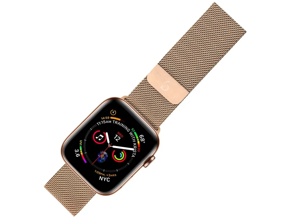 Pulseira Para Apple Watch Milanese 38/40mm Wbm40gd Geonav Aço Inoxidáve - Dourada