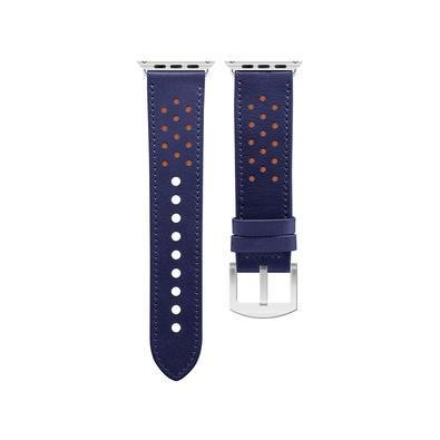 Pulseira Apple Watch Premium 38/40 Mm Geonav Wbl40mb - Couro Azul E Laranja