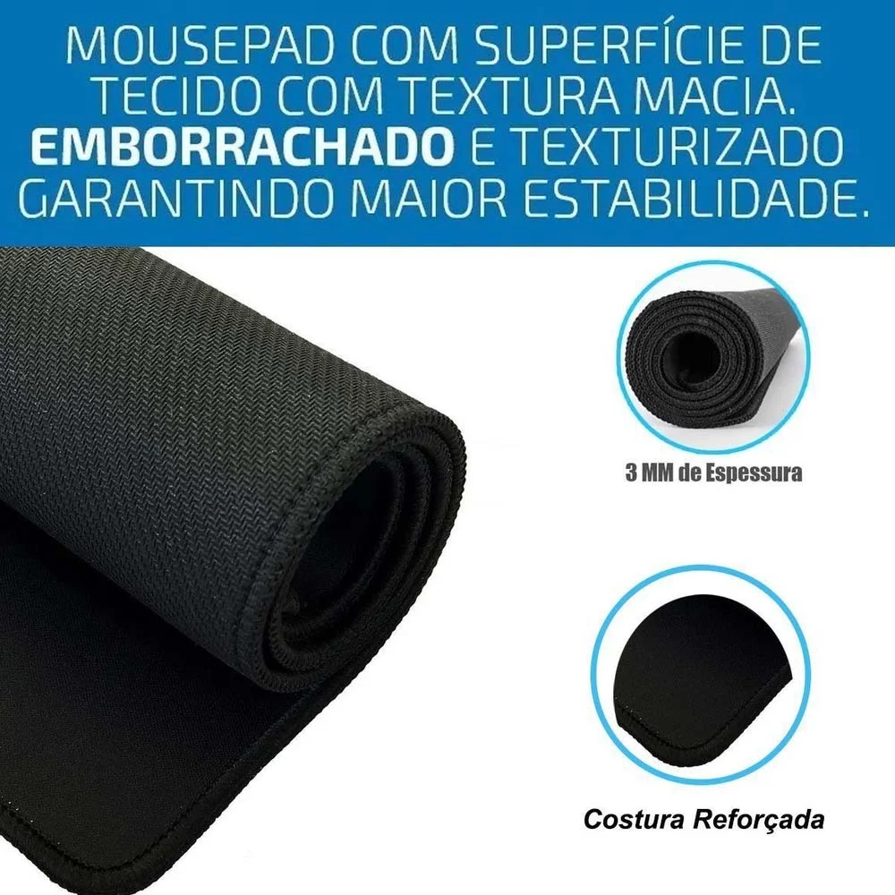 Imagem 3 de 4 do produto Mouse Pad Gamer Borda Costurada Tigre Grand 70x35 Speed