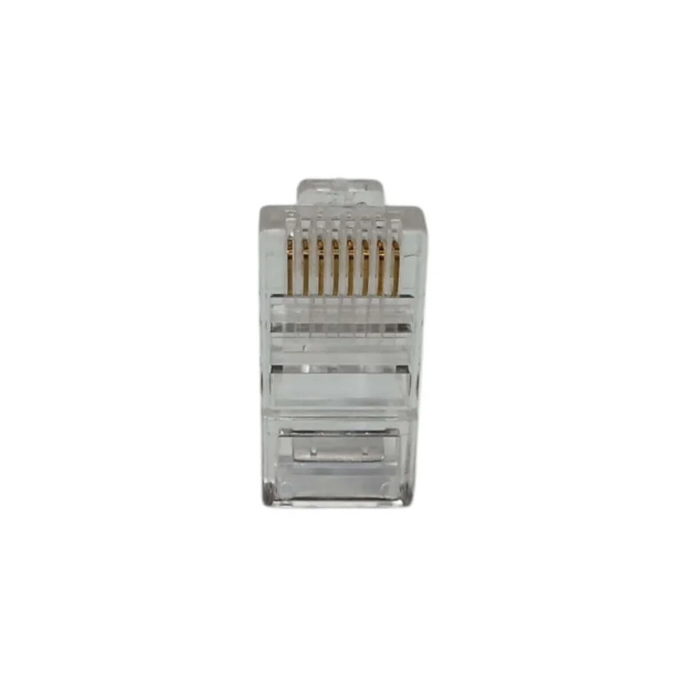 Imagem 2 de 5 do produto Conector De Rede Plug RJ45 Chip Sce 8x8, CAT6, 100 Unidades - 062-0046