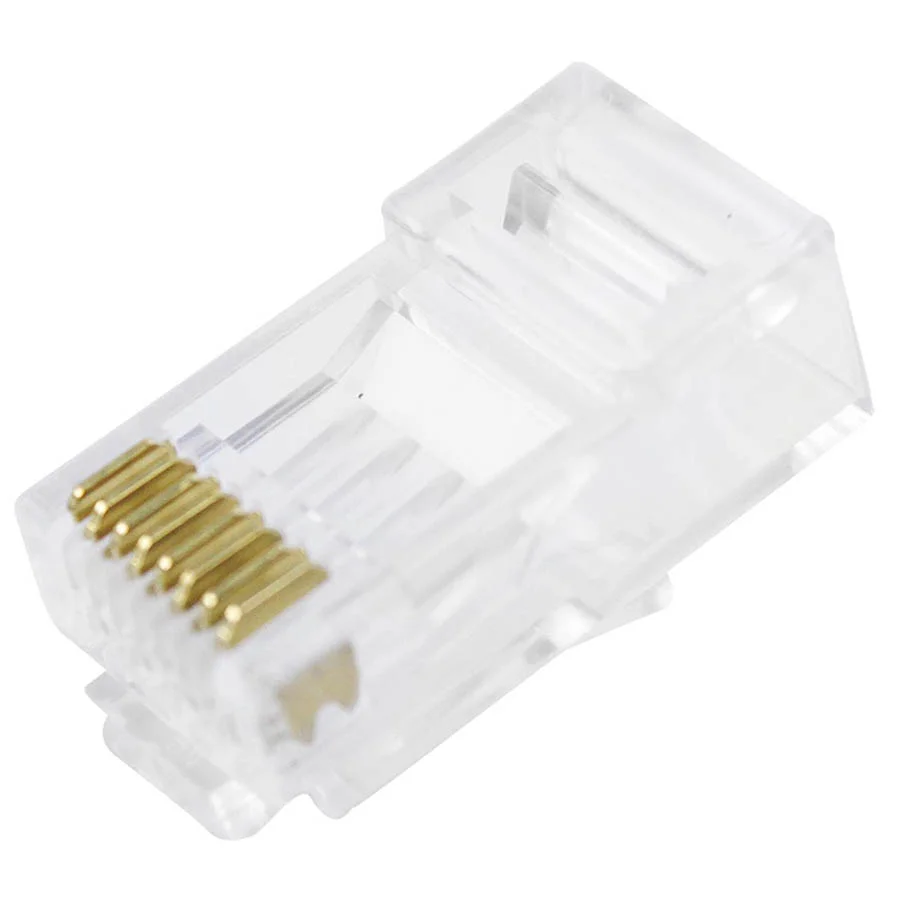 Imagem 4 de 5 do produto Conector De Rede Plug RJ45 Chip Sce 8x8, CAT6, 100 Unidades - 062-0046