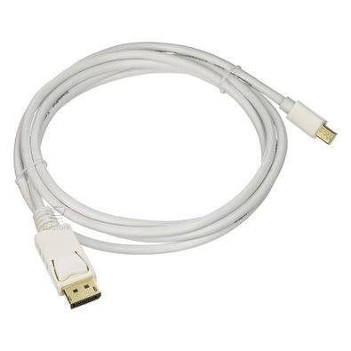 Cabo Conversor Mini Displayport X Displayport 1,8 Metros Macho X Macho Branco F3 Cb-mndp