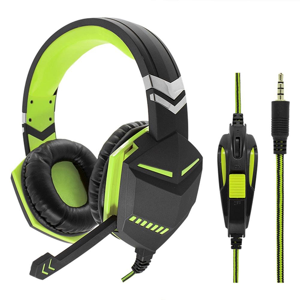 Headset Gamer Feir Fr-510 - Preto Com Verde | KaBuM!