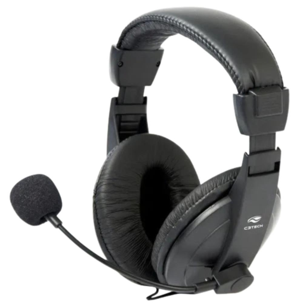 Headset Fone C Microfone Voicer ,Comfort, Ph-60bk, C3 Tech Luxo | KaBuM!
