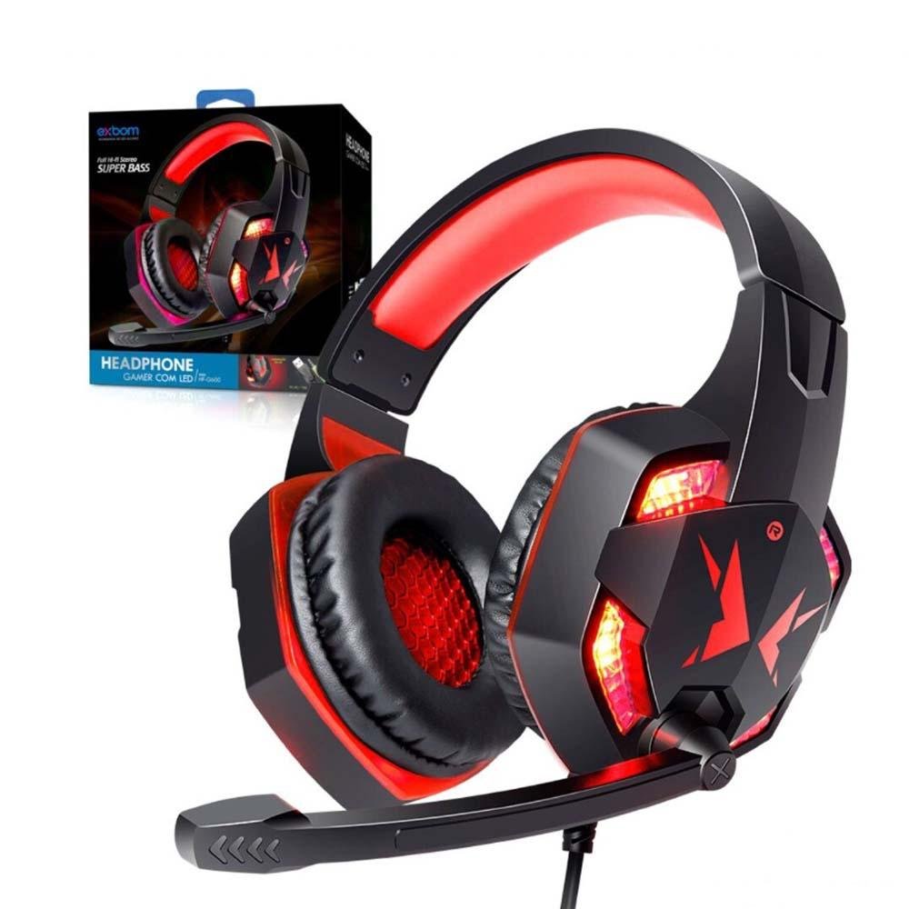 Headset Gamer USB/P2 Com Microfone Exbom - Hf-g600 | KaBuM!
