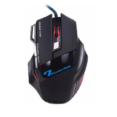 Mouse Gamer FY Black X7, LED Color, 3200 DPI, Óptico, 7 Botões, USB, Preto