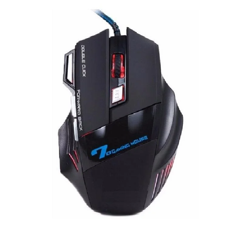 Imagem 1 de 4 do produto Mouse Gamer FY Black X7, LED Color, 3200 DPI, Óptico, 7 Botões, USB, Preto