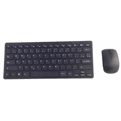 Teclado E Mouse Sem Fio B-Max, Wireless, Ultra Slim, Preto