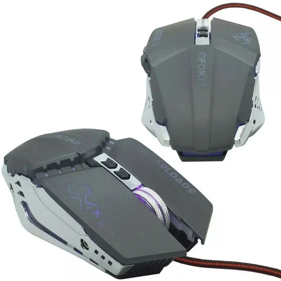Mouse Gamer Xsoldado Com Led Infokit Usb Gm705