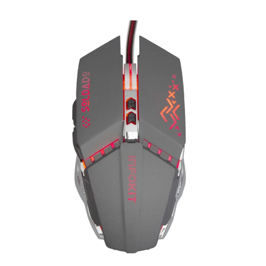 Imagem 3 de 5 do produto Mouse Gamer Xsoldado Com Led Infokit Usb Gm-705