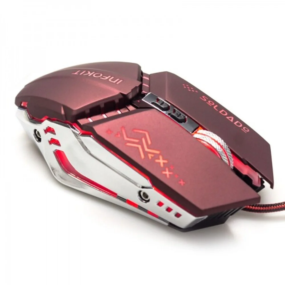 Imagem 4 de 5 do produto Mouse Gamer Xsoldado Com Led Infokit Usb Gm-705