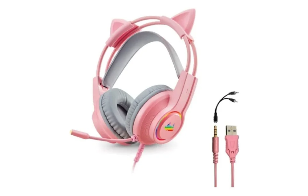 RKレプロ3D&3Dスト Headset Fone Gamer Com Microfone E Led