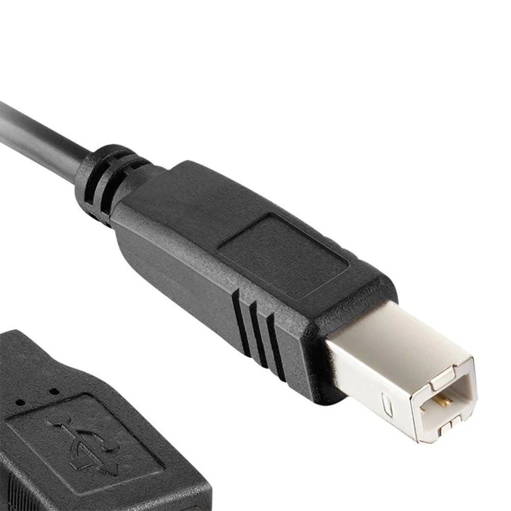 Imagem 2 de 3 do produto Cabo Usb 2.0 Am-bm Para Impressoras 1,8m Preto 1 Un Elgin