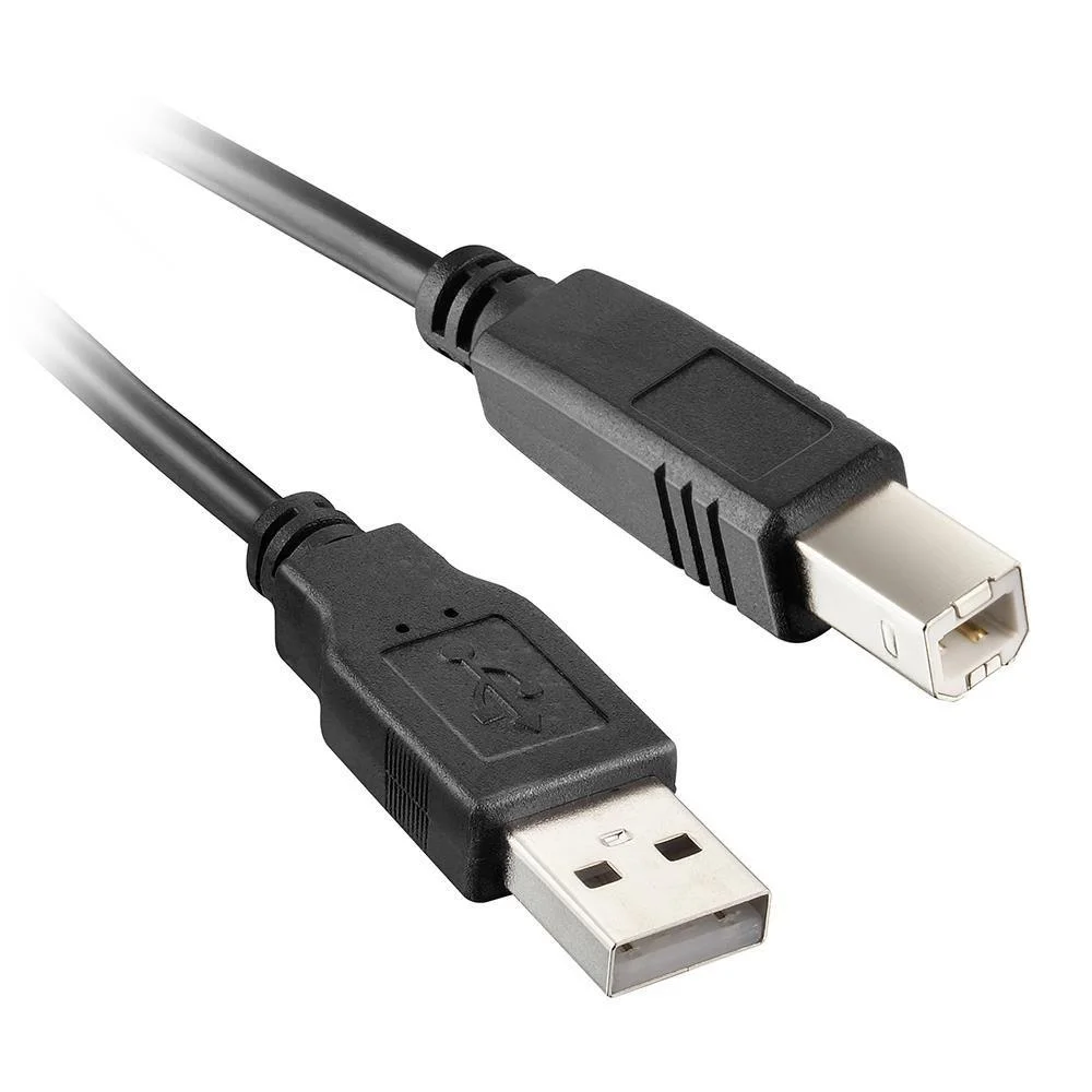 Imagem 3 de 3 do produto Cabo Usb 2.0 Am-bm Para Impressoras 1,8m Preto 1 Un Elgin