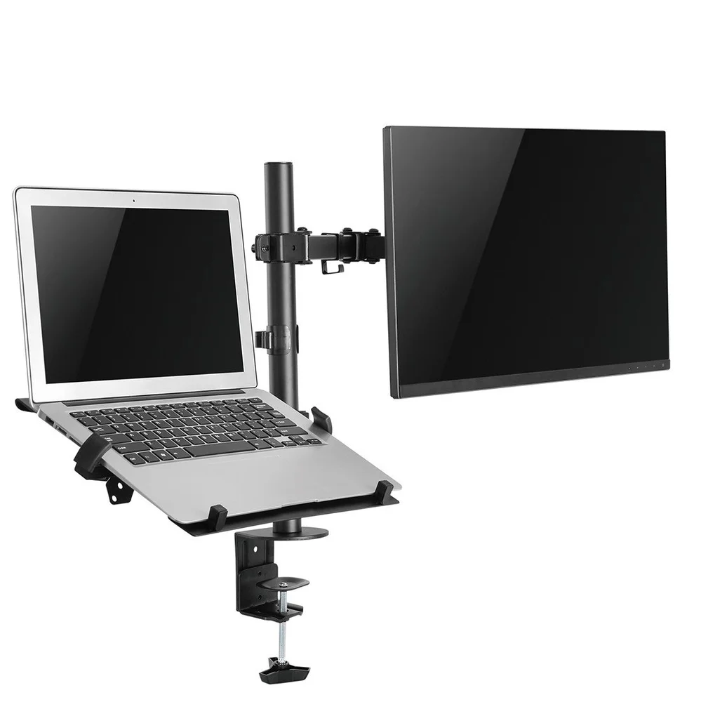 Imagem 1 de 5 do produto Suporte De Mesa Central Suportes Tm22nb Duplo Para Monitor E Notebook