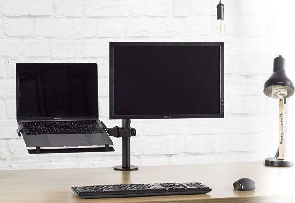 Imagem 3 de 5 do produto Suporte De Mesa Central Suportes Tm22nb Duplo Para Monitor E Notebook