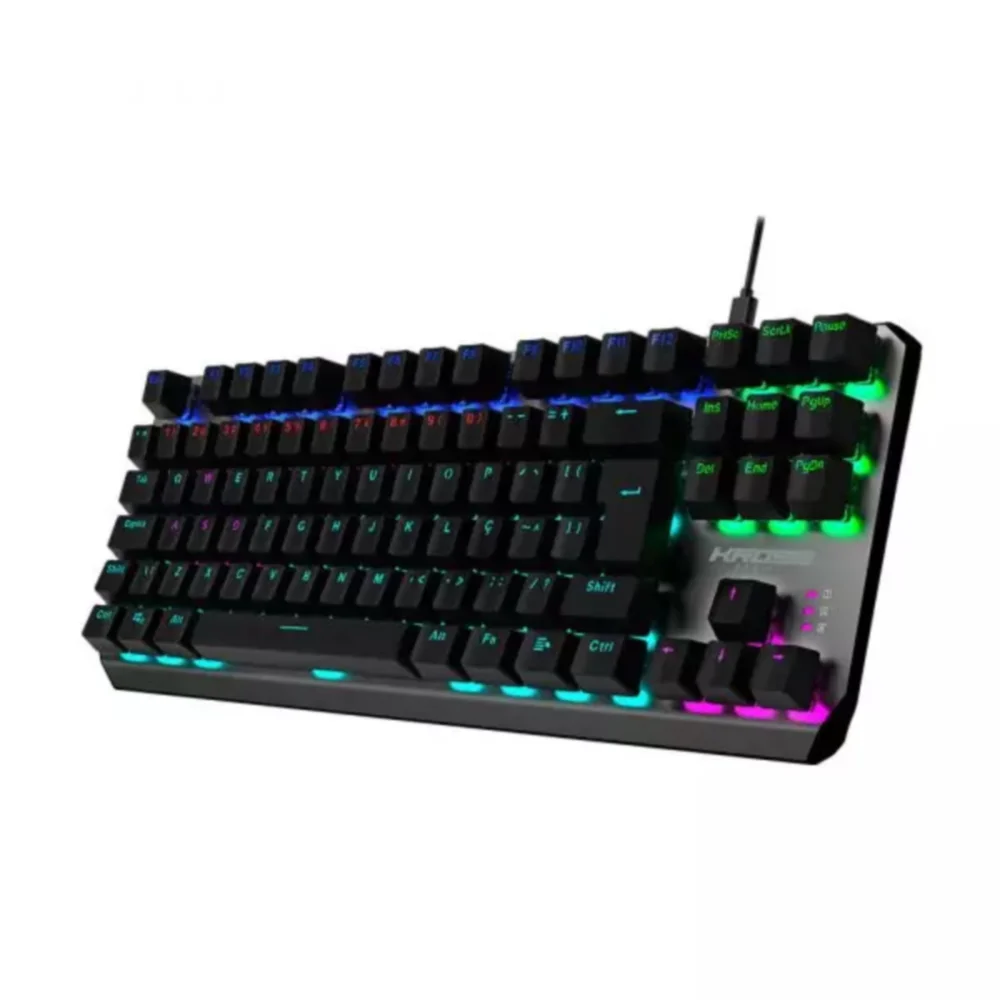 Imagem 3 de 5 do produto Teclado Gamer Mecânico Randgrid Rainbow Switch Azul Kross