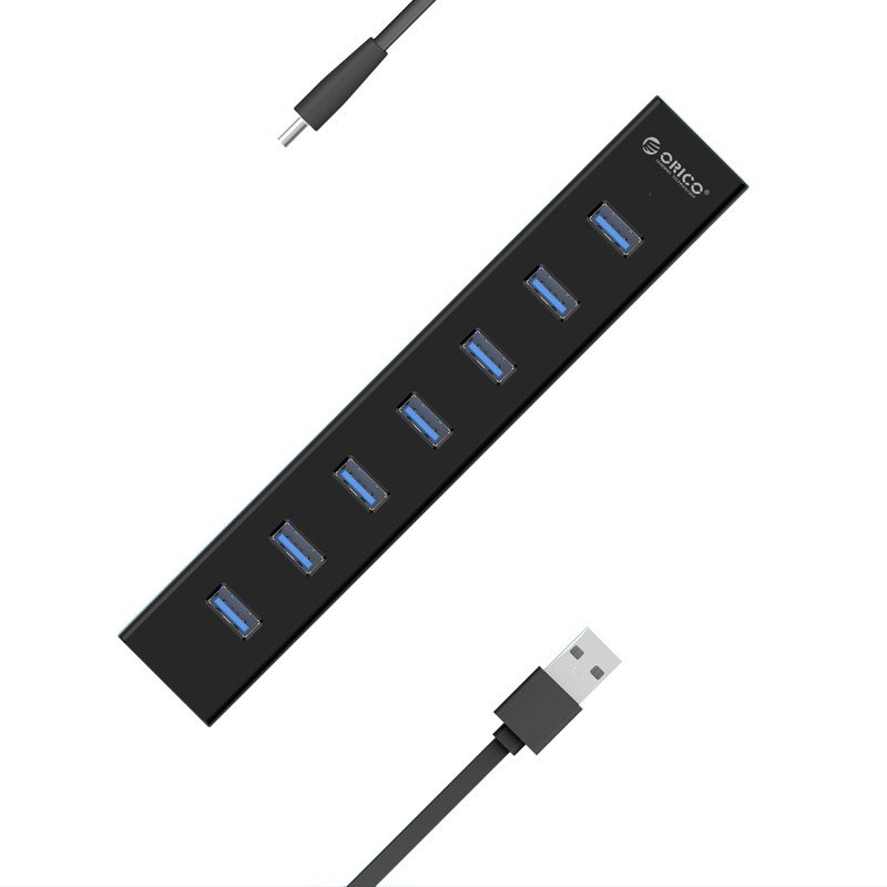 HUB Orico USB 3.0, Com Fonte, 7 Portas, Preto - H7013-U3-AD