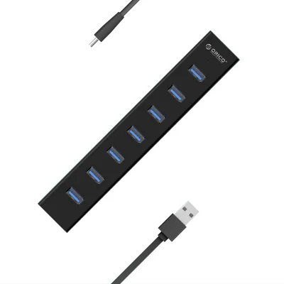 HUB Orico USB 3.0, Com Fonte, 7 Portas, Preto - H7013-U3-AD