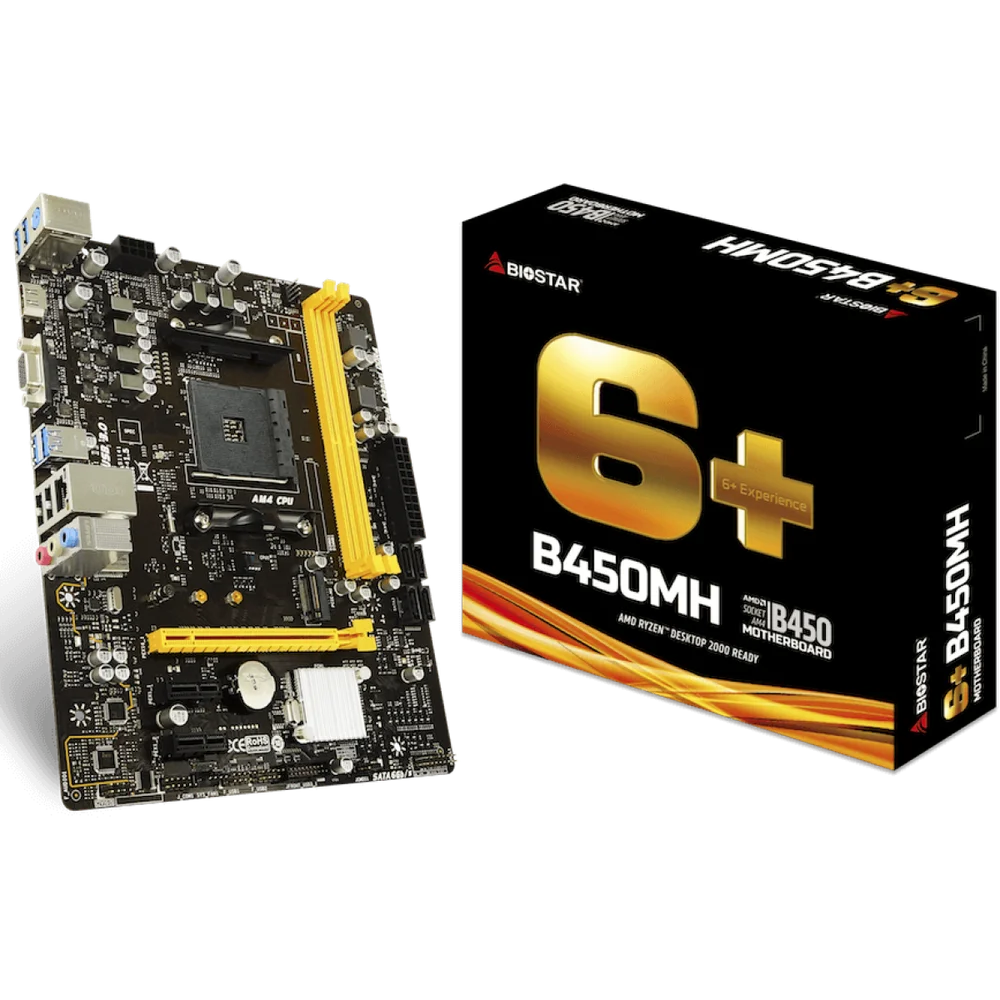Placa-Mãe Biostar B450MH, AMD AM4, mATX, DDR4 - AB45CM4S 4